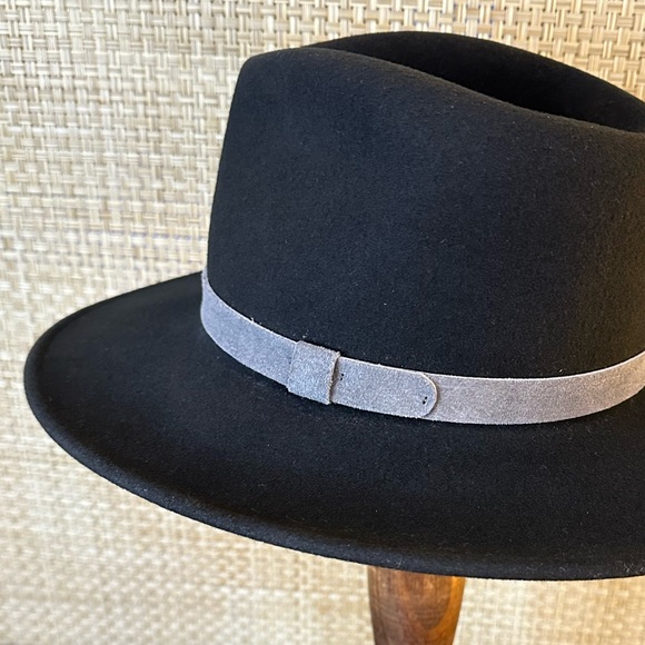 🌟HP🌟VTG 1980s-90s Black Wool Wind River Outback Hat by Bailey Unisex USA M - Picture 4 of 11